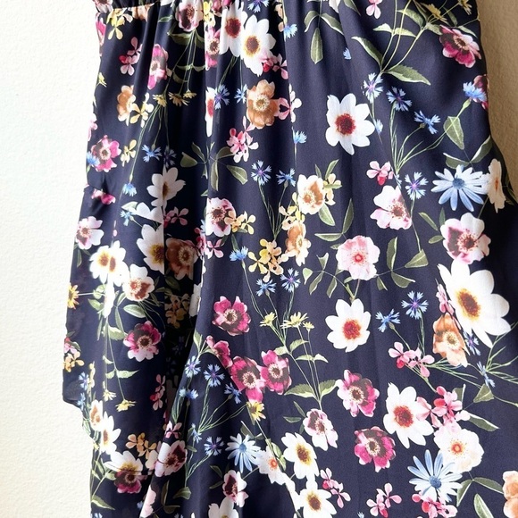 PARKER FLORAL HIGH Halter NECK SLEEVELESS ASYMMETRICAL DRESS COSMIC DAISY Sz M - Picture 9 of 15